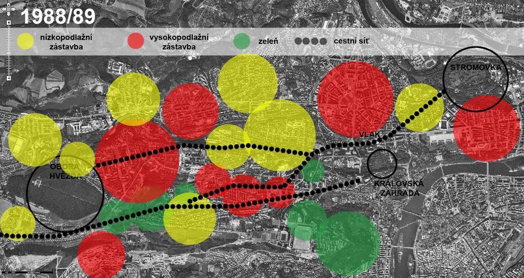 rozvoji bydlení ve městě. Na leteckém snímku z roku 1975 (viz Obr.