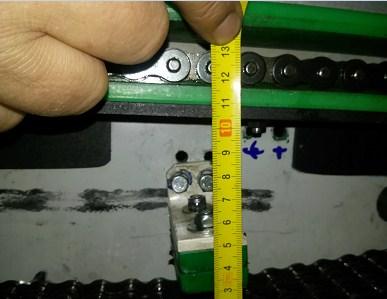 5. Orientační měření (Obr. 5.18) Po upevnění pásků, zavěšení váhy a následném zatížení, se provede kontrolní měření pomocí svinovacího metru s přesností 1mm.