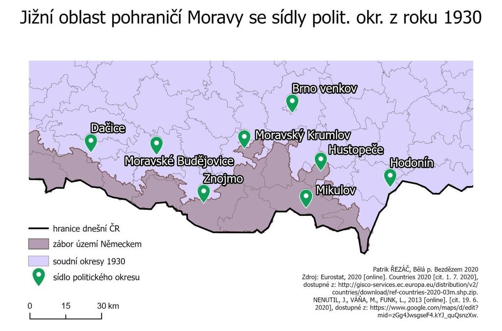 5.4. Jižní oblast Moravy Prvním ze dvou moravských potažmo moravsko-slezských regionů spjatých s druhorepublikovými hranicemi je oblast jižní Moravy.
