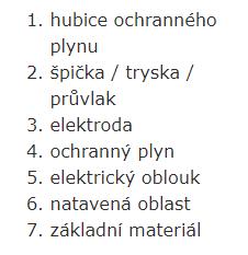 Druhá elektroda je tvořena samotným svařovaným materiálem, který je připojen pomocí zemnící svěrky.