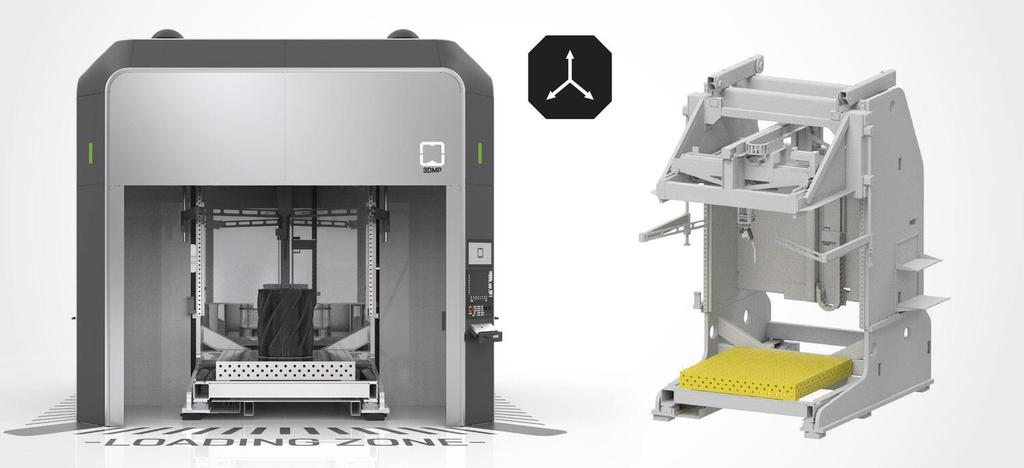 4.1.1 GEFERTEC arc603 Prvním strojem nabízený firmou GEFERTEC je tříosý stroj GEFERTEX arc603, který umožňuje výrobou kovových dílů do 3,0 m³ s maximální hmotností 3000 kg.