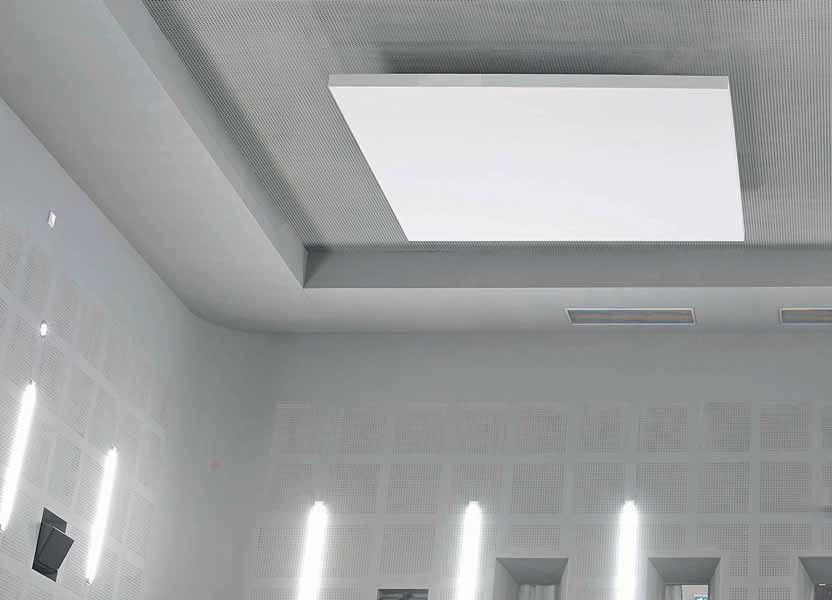 48 RIGITONE 8/18 Q Activ Air * Climafit Základní vlastnosti desek Rigitone 8/18 Q Umístění a velikost perforací Rozměry desky (š x d x tl.