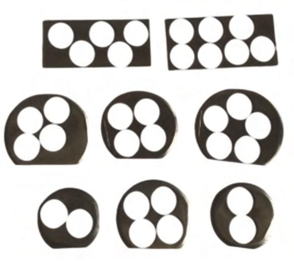 Odebraný materiál ve tvaru vrchlíku o rozměrech cca 23 mm a tloušťce 3,2 mm je dále třeba upravit do tvaru zkušebního vzorku. Dělení vrchlíku se provádí elektrojiskrovým řezáním.