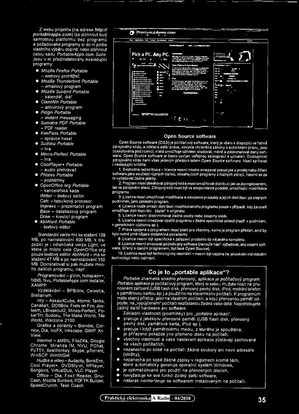 audio přehrávač PNotes Portable - poznámky OpenOffice.