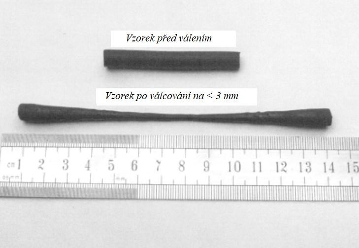 Během testu dochází ke třem zásadním problémům, které byly vyřešeny následujícím způsobem: - Prodlužování válečku: aby se váleček správně prodlužoval podél své podélné osy, vnější okraje horní a