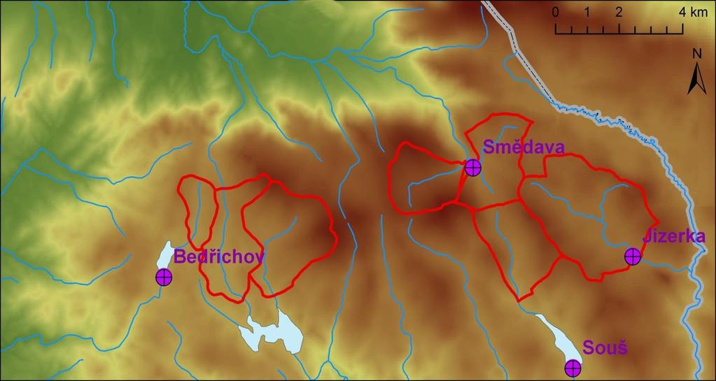4. KLIMATOLOGICKÉ STANICE V současnosti provozuje ČHMÚ na území Jizerských hor čtyři klimatologické stanice. Stanice Bedřichov, přehrada a Desná, Souš jsou automatizované klimatologické stanice I.