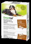 také Dehinel Plus XL tablety pro psy, 2 tbl., za 179 Kč a Dehinel 230 mg / 20 mg potahované tablety pro kočky, 2 tbl.