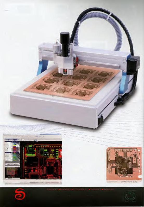 Laser Sx Electronics Frézky na výrobu DPS profesionální prototypy. malosériová výroba vhodné i pro školy "Je-emr r _ JE- LPKF ProtoMat E33 základní typ z řady ProtoMat - prac.