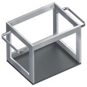 brite 21 750 52x33 h37 5 15 16 20 Kovová konstrukce s poličkou. Aluminum frame complete with shelf. kód 5PLSV00 Broušená ocel - Inox scot.