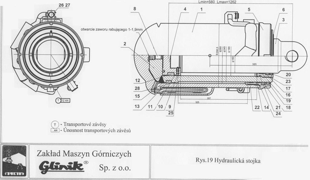 2.2 Porucha hydraulické stojky Po dvouletém provozu mechanizované výztuže GLINIK došlo na hydraulickém systému ještě k jedné vážné závadě.
