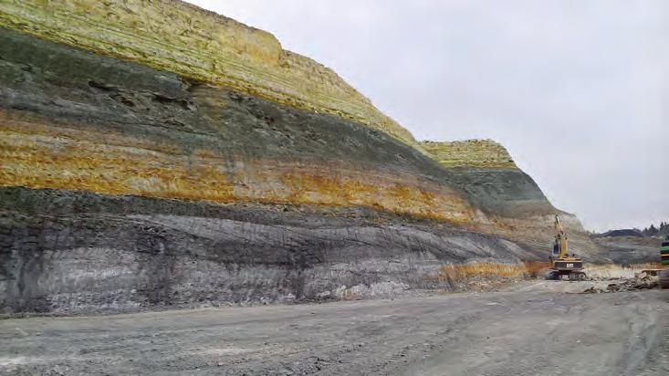 Obr. 26. Paleontologické oddělení provádí ve spolupráci s Českými lupkovými závody již řadu let záchranné sběry v povrchovém lomu Pecínov; 1. 12. 2016. Foto: J. Greguš.