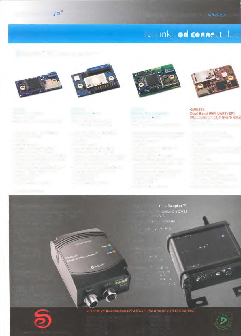 connectbludm The strongest connection in a wireless world Novinky od connectblue. Bluetooth; WiFi Serial Port AdapterTM OBS411 Bluetooth 2.
