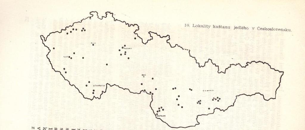 Tehdejší počet lokalit nalezených k roku 1953, je uváděn v textové části