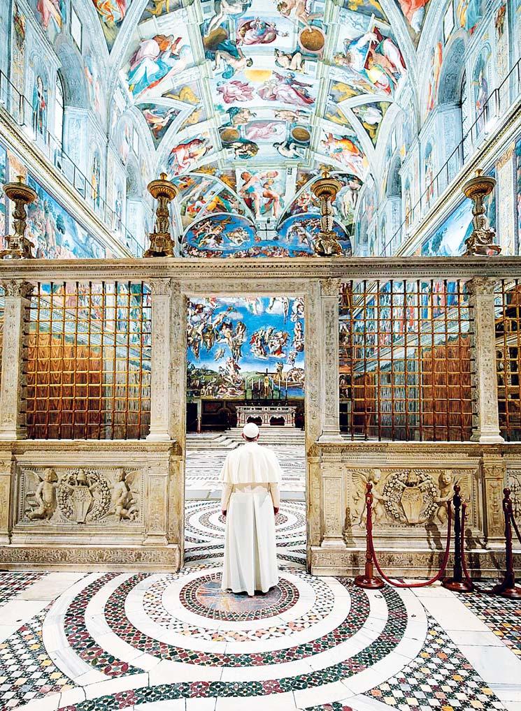 4 / Téma Katolický týdeník / 4. 10. května 2021 Inspirace uměním Když obrazy zasáhnou do života Michelangelo, Raffael nebo Leonardo da Vinci.