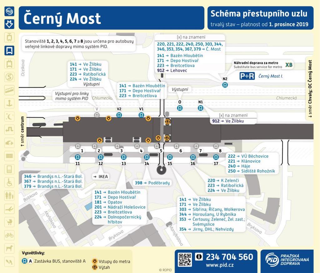 Stanice metra s přilehlým terminálem je řešena jako bezbariérová, povrchová s nadzemním vestibulem.