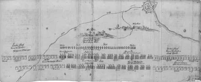 Nákres přehlídky vojska z roku 1673 (SOkA