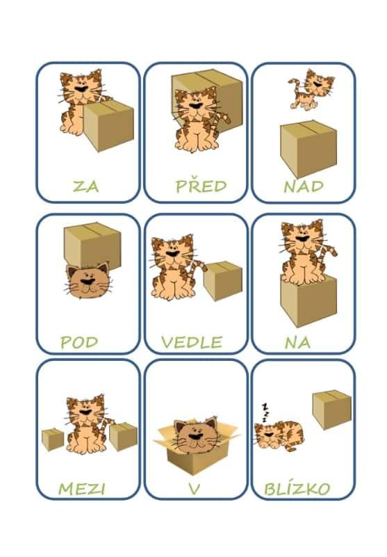 PROCVIČENÍ PŘEDLOŽEK - ukazujte na