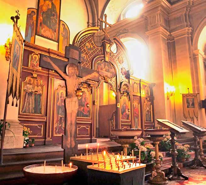 malba s východní byzantskou ikonografií pravoslavné církve.
