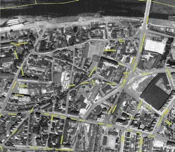 1975 Ortofoto Prahy, (původní měřítko 1:7500) Díky roku 1948 a znárodnění většiny podniků a závodů, nedošlo k dalšímu