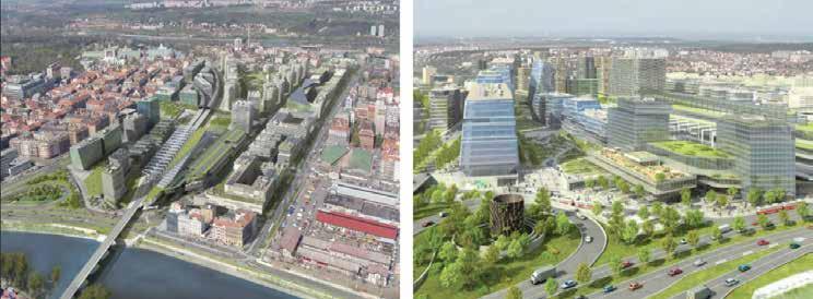Urbanistické studie po roce 1989 Koncepce většiny studií se snaží vytvořit městské