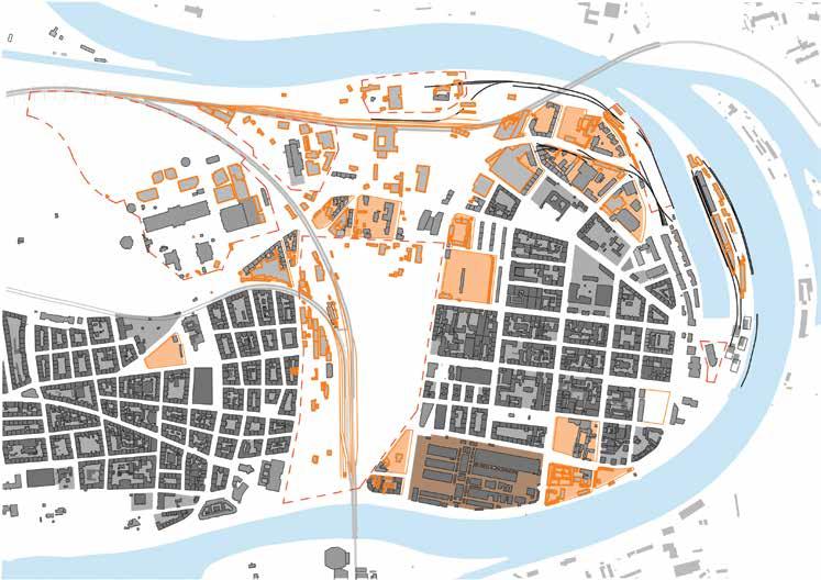 Sanační schéma Obal vnitřního města na Holešovickém meandru je tvořen nivou, ve které sa nachází velké množství průmyslových areálů, které fungují jen částečně nebo vůbec.