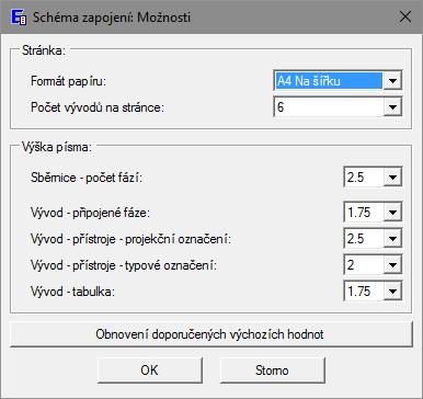 .. Nastavené hodnoty se ukládají k rozváděči (pro každý