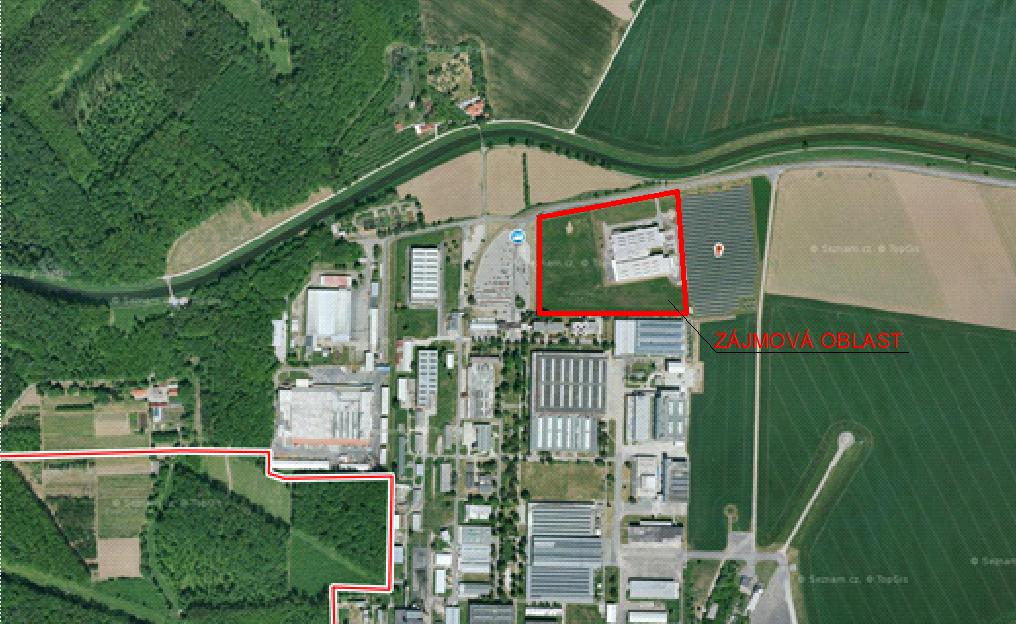 Obr. 1: Letecká mapa města [2] 1.3 Hydrologické poměry Zájmová lokalita leží podél řeky Olšavy, která je levostranným přítokem řeky Moravy.