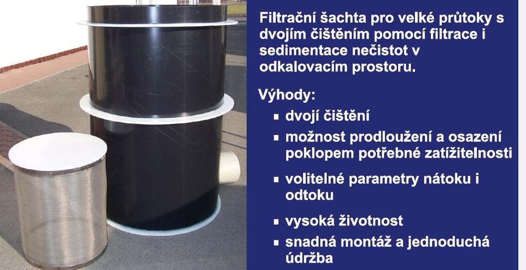 4.2 Kanalizace dešťová bez obsahu ropných látek Dešťové vody ze střech budou napojeny na PVC, PP potrubí DN 200,250,300,400 a svedené přímo do navrženého retenčního objektu.