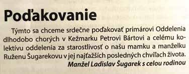 to, že žijeme ve městě, kde je tak skvělá nemocnice a dnes vím, že kdyby se cokoliv stalo, tak jen a jen do Vítkovické nemocnice.