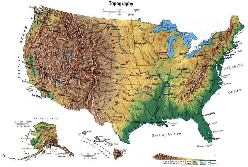 Mapy s topografickým obsahem topografická mapa USA https://cs.