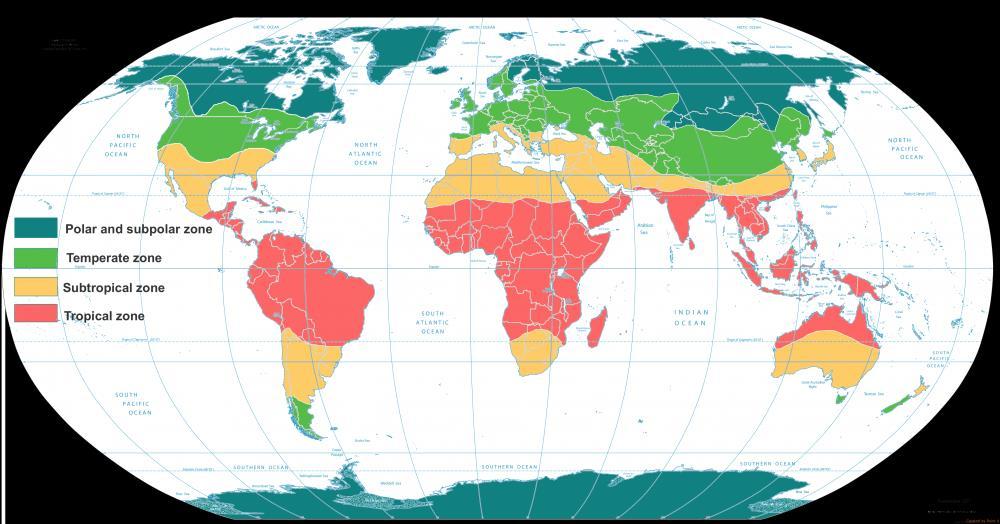 mapy přírodních jevů klimatická mapa