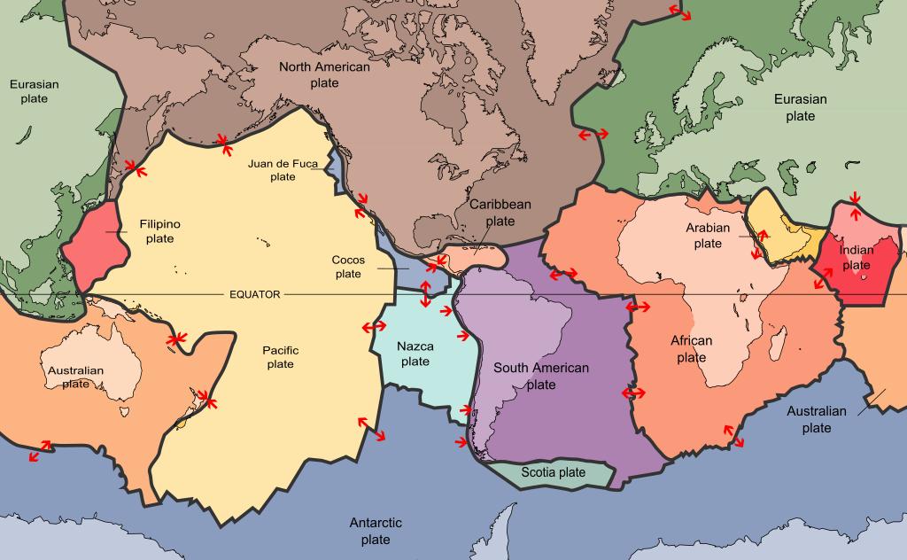 mapy přírodních jevů tektonická mapa https://en.wikipedia.