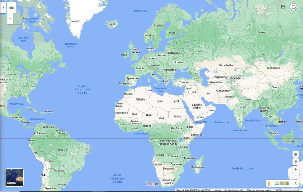 Měřítko mapy na mapových serverech https://www.google.