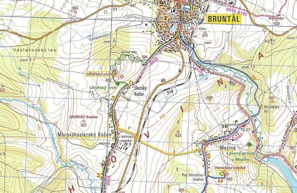 popis mapy s tematickým obsahem topografický obsah je