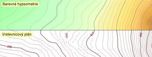 Mapy s topografickým obsahem výškopis tj.