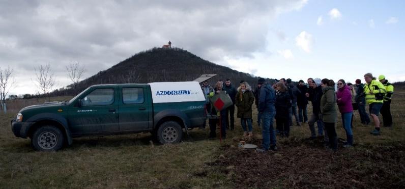 Abbildung 7-6: Exkursion und Workshop der Studenten der TU Ostrava im Rahmen des Projekts GeoMAP im Februar 2020.