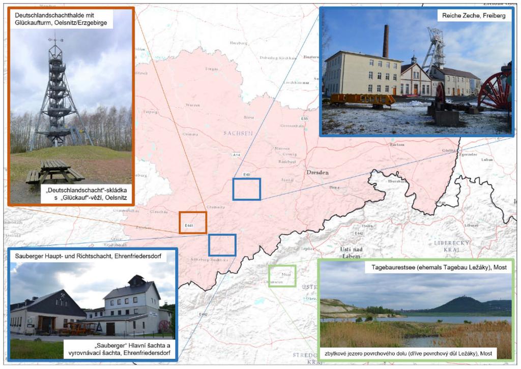 Abbildung 1-1: Lage der einzelnen Arbeitsgebiete im Projekt GeoMAP.
