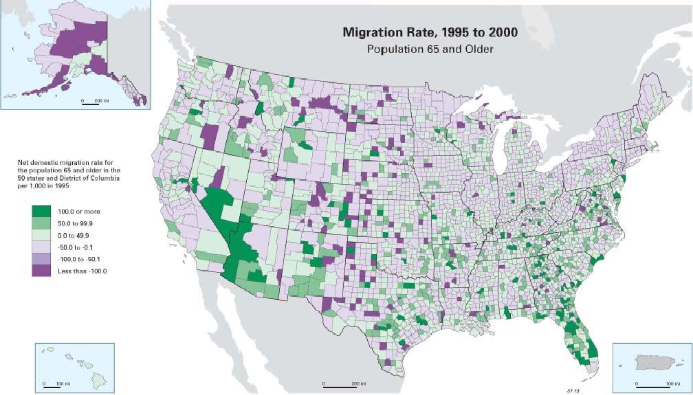 Období let 1995 2000 vidělo další změny v domácí migraci. Hlavním cílem domácích migrantů v druhé polovině devadesátých let byl Jižní region, který takto získal 1,8 milionu obyvatel.