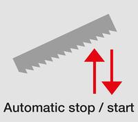 AUT CD Automatické spouštění klesání ramene U standardního provedení stroje je po zvednutí ramene nutné uzavřít regulační ventil klesání ramene a při spuštění řezu znovu nastavit rychlost klesání.