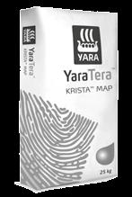 YaraTera TM KRISTA TM MAP Základní hnojení a hnojivá závlaha - fertigace Plně vodorozpustné krystalické hnojivo obsahující dusík a fosfor Charakteristika hnojiva: Celkový dusík amoniakální 12 %