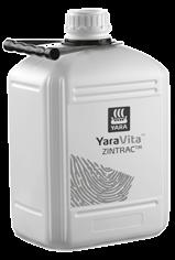 YaraVita TM ZINTRAC TM 700 Koncentrované formulované hnojivo pro odstranění nedostatku zinku listovou aplikací Obsah živin: Listové hnojivo se 700 g/l zinku Hustota: 1,764 kg/l Hlavní výhody: