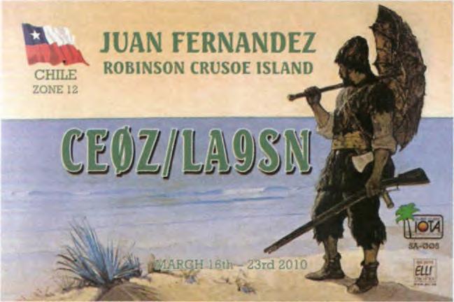 Dvě DX-expedice na souostroví Juan Fernandez na přelomu března a dubna 2010 JUAN FERNANDEZ ROBINSON CRUSOE ISLAND MUM ARCH otirt nid 20Id V měsici březnu a začátkem dubna proběhnou hned dvě expedice