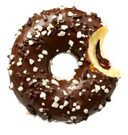 TOP DONTY PŘEHLEDNĚ Donuty z prémiových surovin TOP DONTY PŘEHLEDNĚ Donuty z prémiových surovin CARAMAZING DONT PREMIM S KARAMELOVO NÁPLNÍ Poleva s proužky z mléčné čokolády, náplň - slaný karamel a