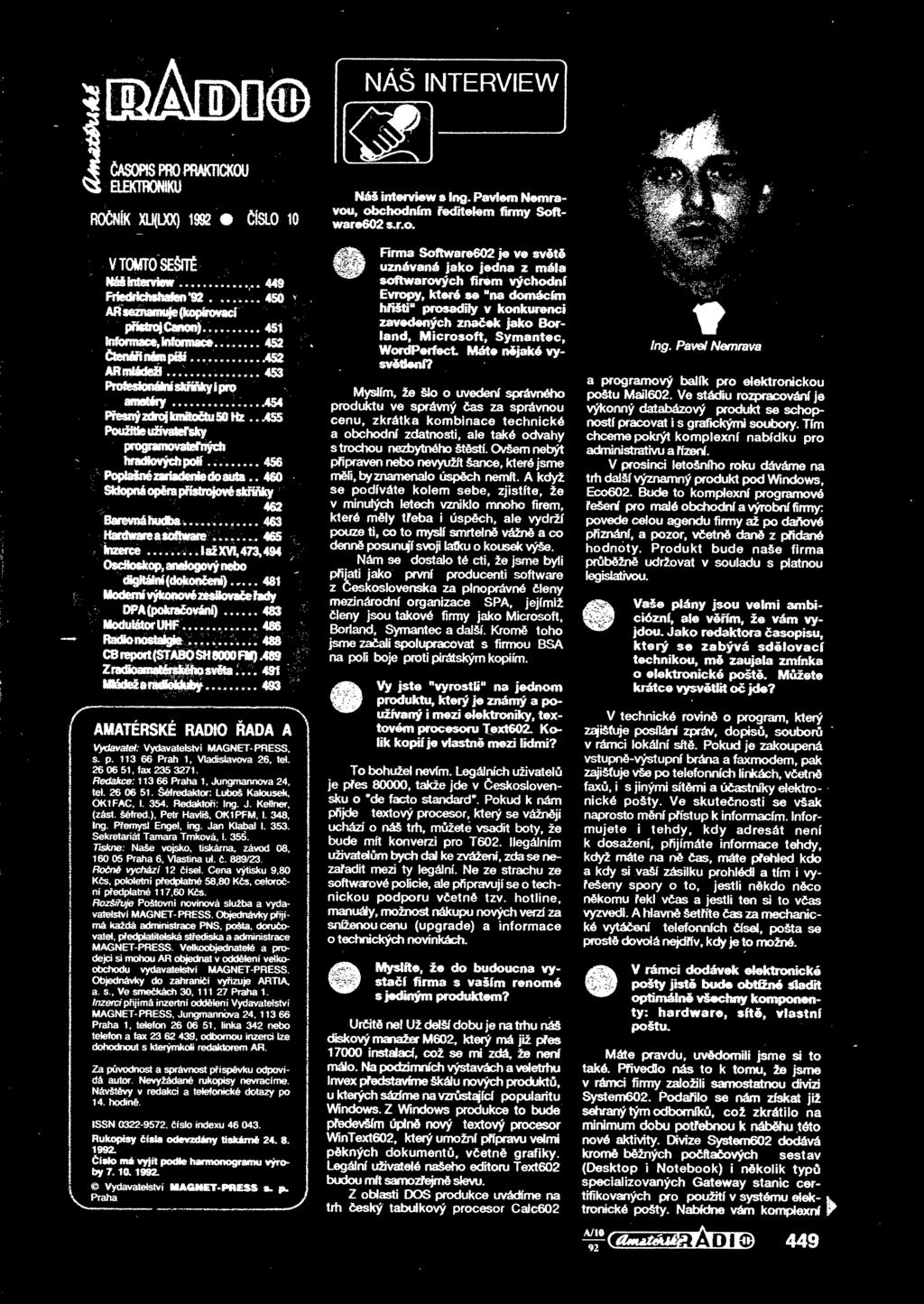 ..4$ Použitíeužmrtefsky programovatefných hradlových polí 456 PoptaŽnézartelniiertoaiita.. 460 Sklopná opra pístrojovéskíky 462 Barevnáhudba.