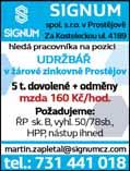 21020320122 18 UZÁVÌRKA ØÁDKOVÉ INZERCE JE V PÁTEK 16. DUBNA V 10.00 HODIN HLEDÁTE PRÁCI?