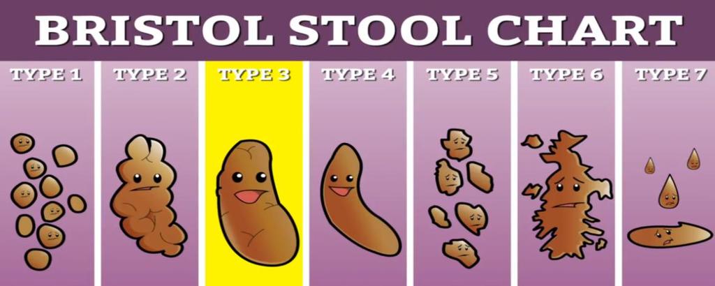 Kontrolování biologických funkcí Stolice četnost konzistence