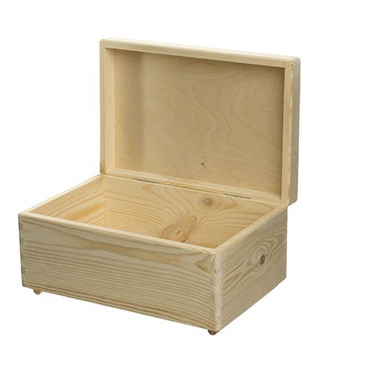BEDÝNKA DŘEVĚNÁ 300 x 200 x 130 mm Kód KD 08 Borovicové dřevo Víko