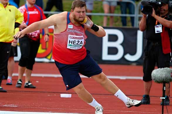 Jakub HÉŽA (shot put) born: 23. 5. 2000 Olomouc height / weight: 201 cm / 139 kg club / 1st club: Atletický klub Olomouc z.s. coach: Jakub Březina 1st coach: Viktor Znojil hobbies: music instagram: jakub_heza PB: shot put 7,26 kg 17.