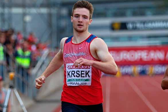 Matěj KRSEK (400 m, 4 x 100 m, 4 x 400 m) born: 13. 5. 2000 Praha height / weight: 185 cm / 81 kg club / 1st club: A.C.