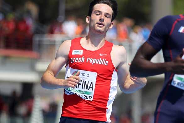 Jan TRAFINA (200 m, 4 x 100 m) born: 8. 5. 1999 Frýdlant v Čechách height / weight: 187 cm / 80 kg club / 1st